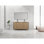 Meuble-lavabo autoportant de 60 po avec lavabo double en résine et 4 portes d'armoire à fermeture en douceur (KD-Packing) -W999S00298