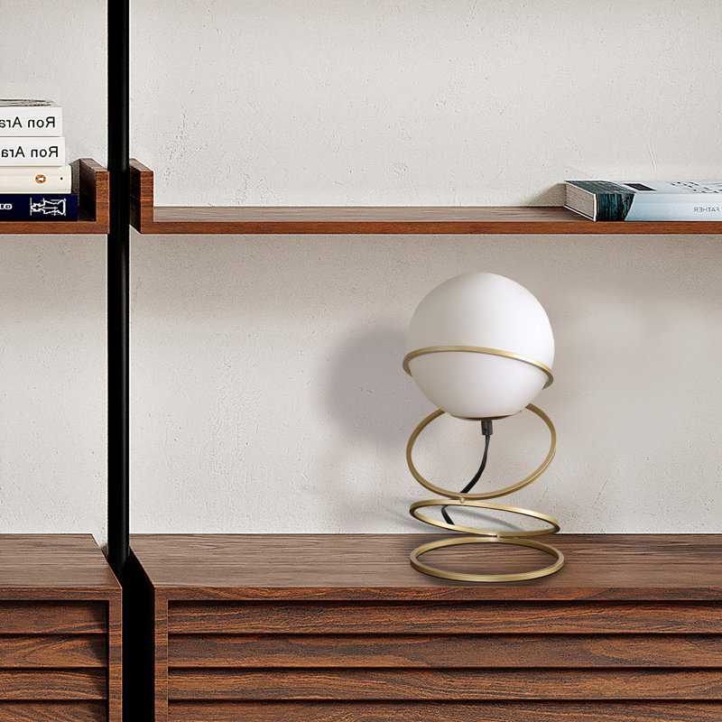 Lampe de table sur pied en verre et verre