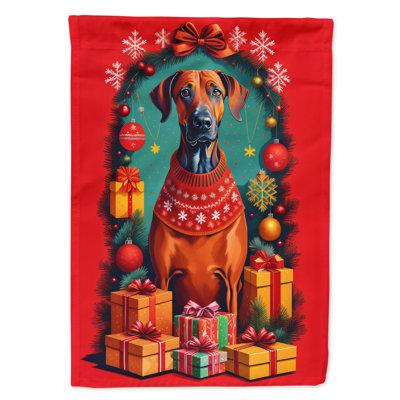 Drapeau de maison de Noël en polyester double face H 40 po x l 28 po