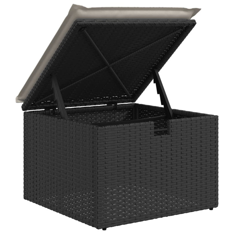 Ensemble de canapé de jardin en rotin PE noir 8 pièces Vidaxl