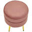 Willsboro 40cm Wide Velvet Round Solid Colour Footstool Ottoman-898069813