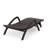 MIKAEL Outdoor Chaise Lounge with 3D Wicker-look Texture, Weather-Resistant and Dark Brown Finish for Patio and Backyard