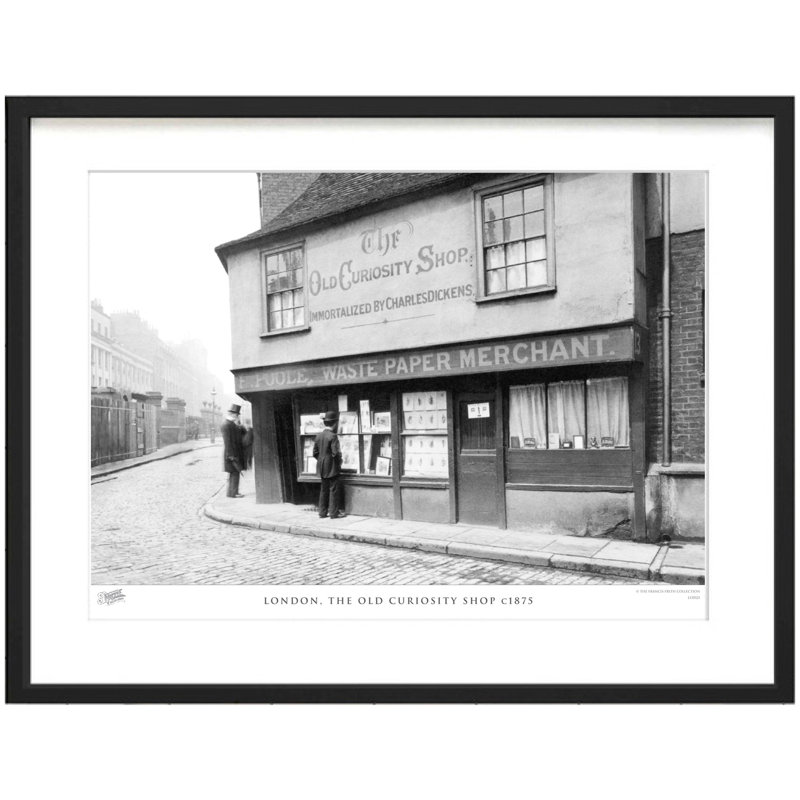 'London, the Old Curiosity Shop C1875' by Francis Frith - Picture Frame Photograph Print on Paper, 40cm H x 50cm W x 2.3cm D