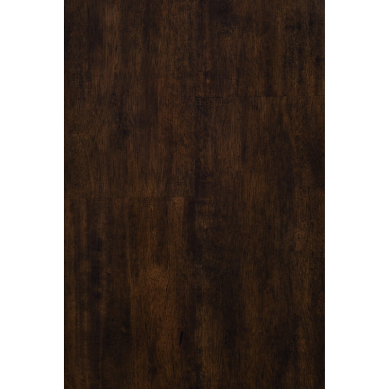 Table de chevet 3 bruns, placage de bois de manguier, article de chambre classique 3 tiroirs brun, transitionnel