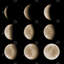 Toile «Eclipse in Nine Phases» | Art mural moderne encadré noir-2070276104