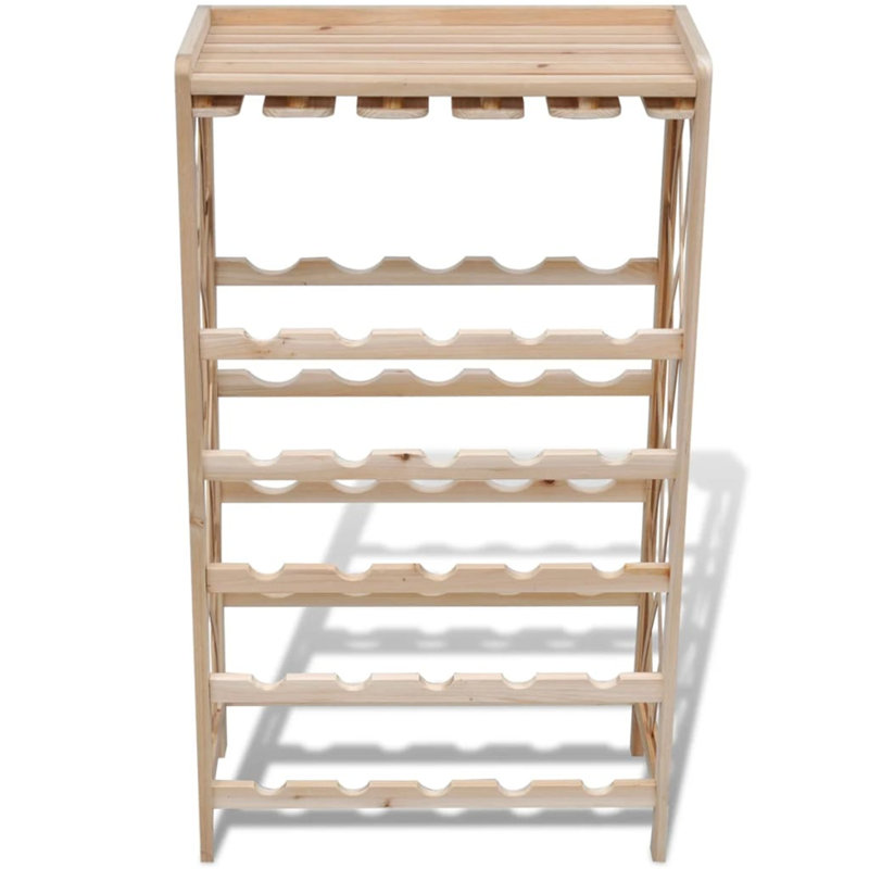 Teebar Floor Wine Bottle Rack Brown