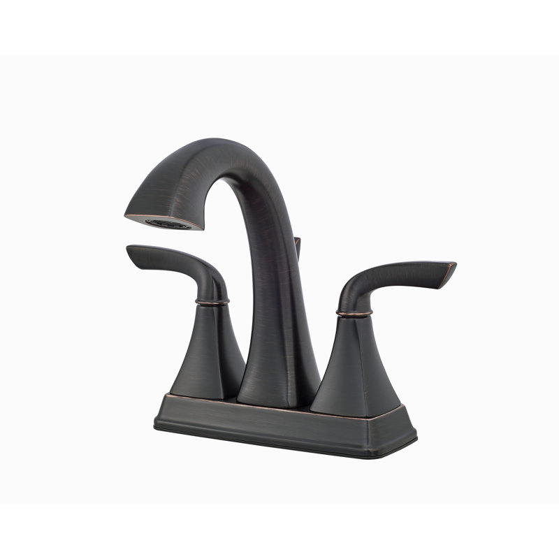 Bronson Double Handle Centerset Faucet Bathroom Faucet with Drain Assembly, Tuscan Bronze