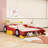 Race Car-Shaped Platform Bed with Shelves-1556231193-1556231195