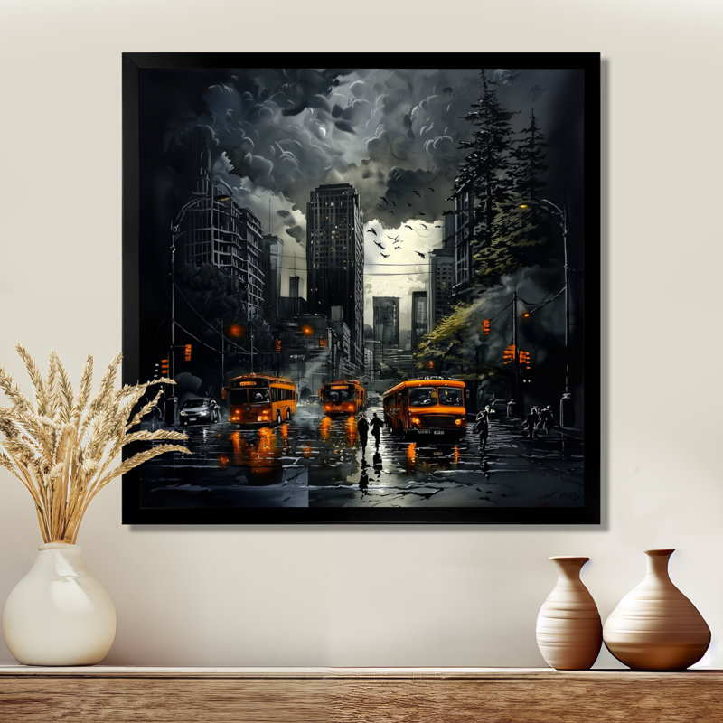 Canada Vancouver City In Winter I - City Vancouver Wall Art Living Room, H 16 po x l 16 po, Noir