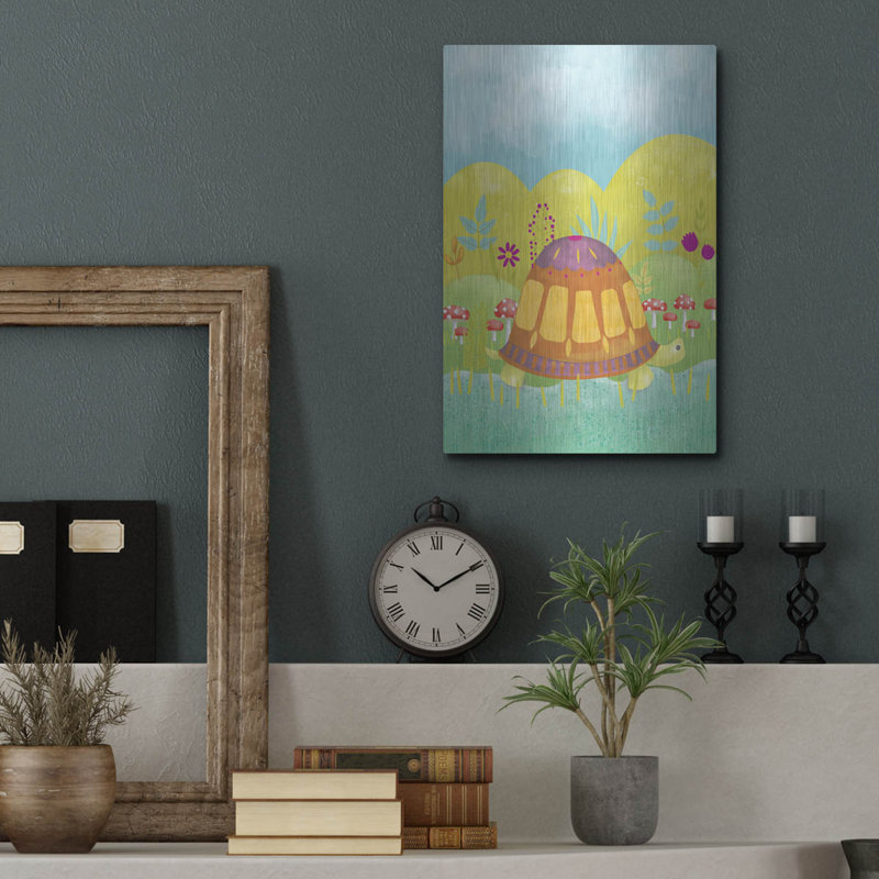  «Happy Turtle 1» par Chariklia Zarris, art mural en métal, 12 po x 16 po, H 16 po x l 12 po