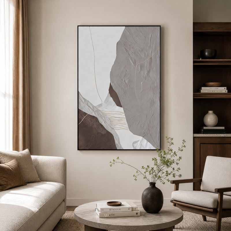 Art moderne sur toile encadrée en aluminium