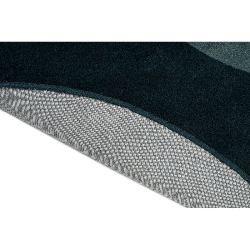 Element Lane Handmade Wool Abstract Area Rug, Blue, Novelty 6'11 x 8'10