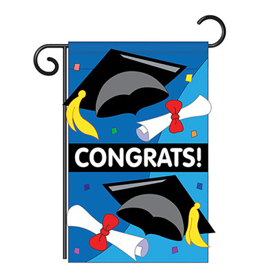 Nigoghos Double Sided 18.5'' H x 13'' W Polyester Graduation House Flag