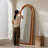 Half-Circle Solid Wood+Rattan Full Length Mirrors-1059180812