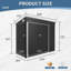 4 x 8 FT Galvanized Steel Outdoor Storage Shed with 3 Access Doors, Ventilated Weatherproof Metal Utility Shed for Garden Tools, Bikes & Patio