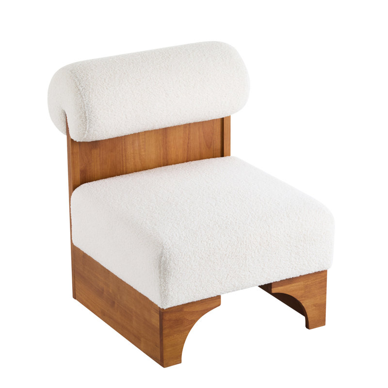 Méridienne Sleek Natural Boucle, Beige / Naturel