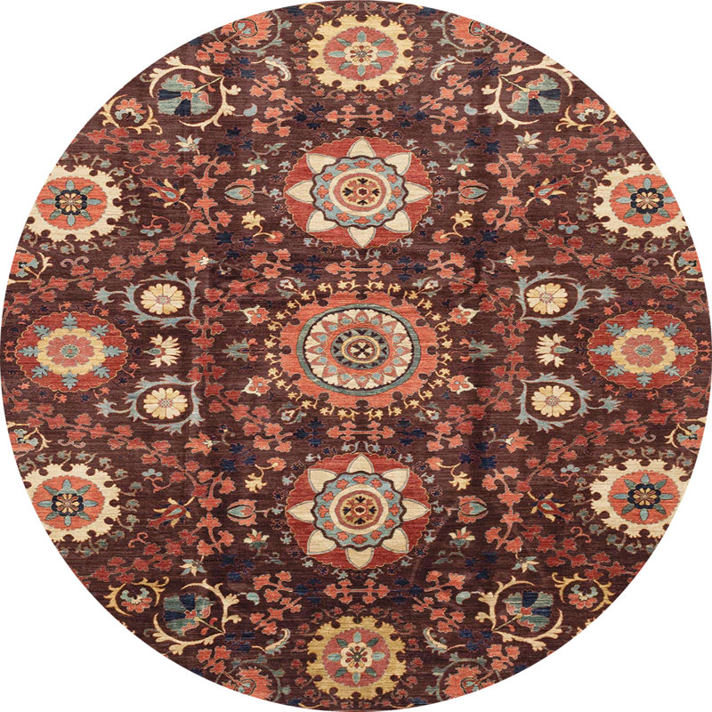 Abstract Indoor Rug, Round 4'