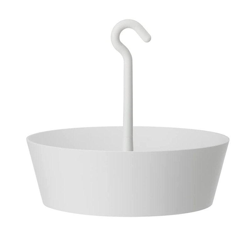 White 10-Inch Single Tier Hanging Planter for Indoor/Outdoor Use