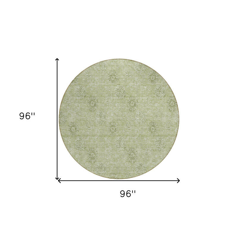 Tapis rond 8 po Sage And Artichoke
