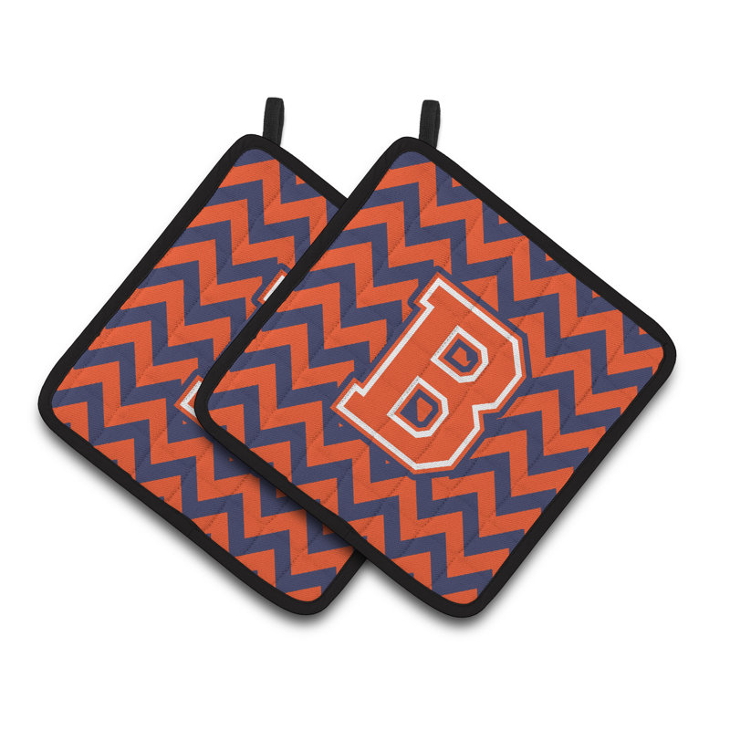 Poignée à chevrons, B, Orange/Bleu foncé
