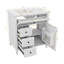 Meuble-lavabo de 30 po avec lavabo, comprenant un tiroir basculant, trois tiroirs standard, une tablette de porte et une tablette réglable-2008600107-2008600101