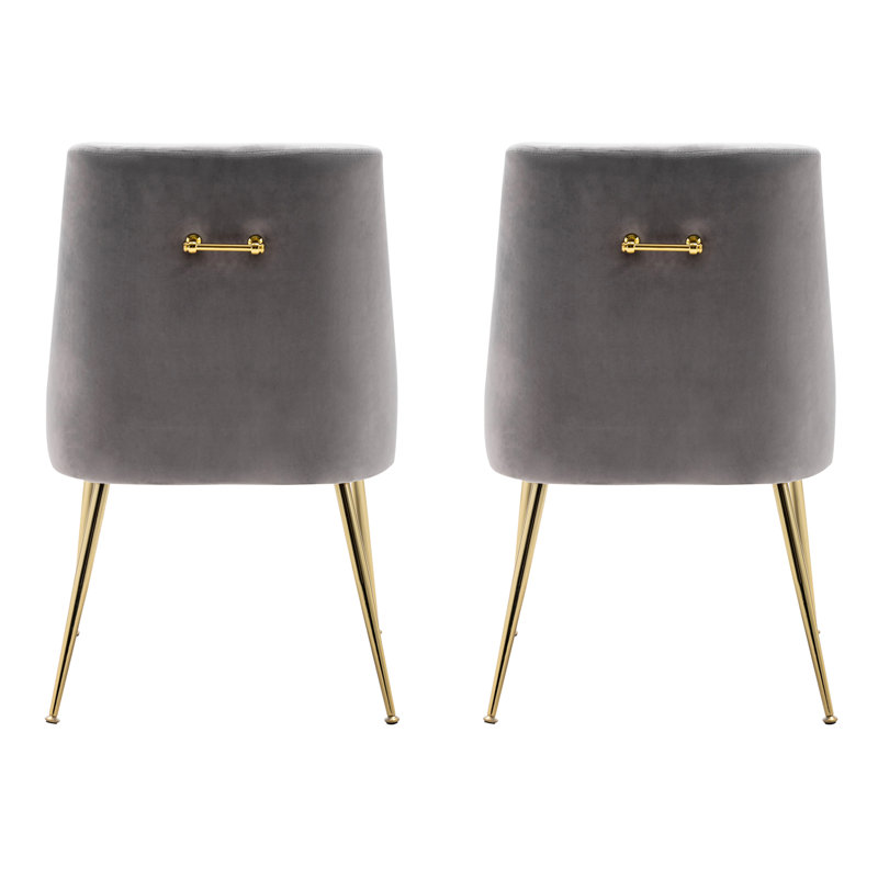 Fauteuil en velours l 21,5 po Koblas, Velours gris