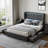 Komor Upholstered Storage Bed with Charging Station and LED Lights-966785-966847