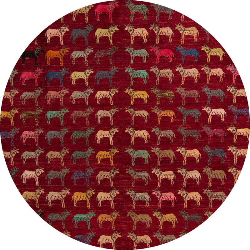 Aadarsh Abstract Indoor Rug, Round 3'