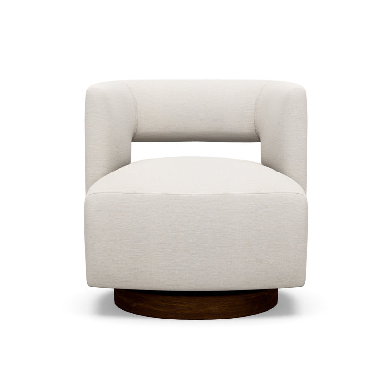 Crystle Swivel Barrel Chair, 8240-70, Walnut