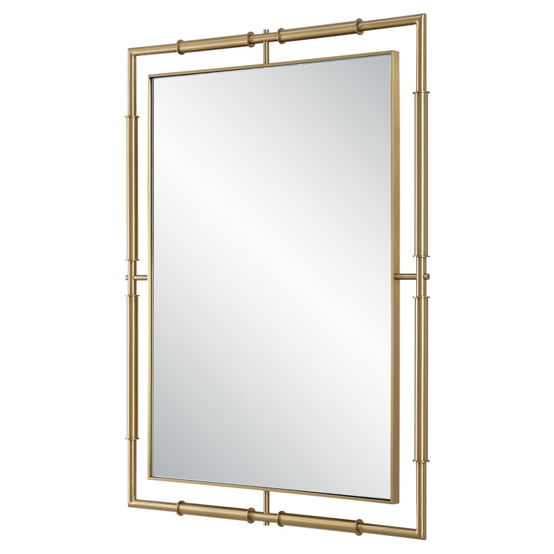 Onur Rectangle Brass Mirror