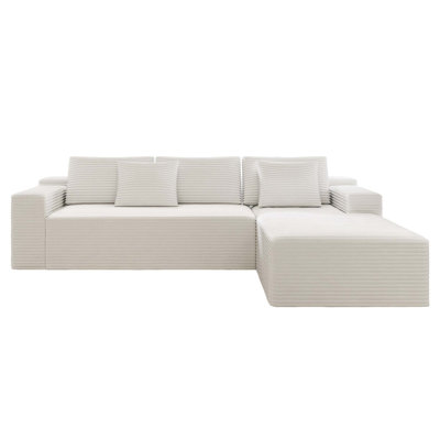 104.3*68.9"Modular Sectional Sofa Seat,Upholstered Compressed Couch For Living Room,Bedroom,Apartment,No Assembly Required,2PC Free Combination,Plush Corduroy Fabric