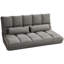 Fauteuil-lit convertible, style pliable gris foncé, 2 coussins, repose-pieds réglable, peu encombrant, fauteuil, lit, matériel
