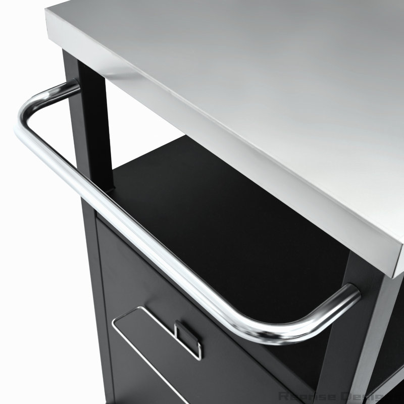 Îlot de cuisine extérieur 54,5 po avec plateau en acier inoxydable