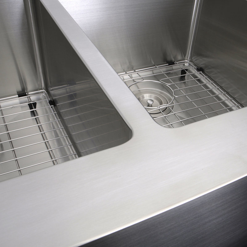 Pro Series 33'' L Double Bowl Stainless Steel Kitchen Sink