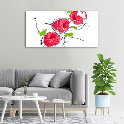 Raspberry And Water - Wrapped Canvas Print