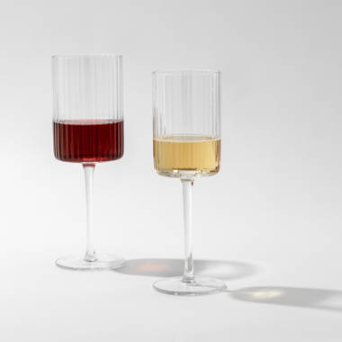 Wine Glasses Square Edge [Set of 2]