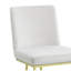 Ensemble de 2 chaises d'appoint en velours blanc et finition dorée Zazie