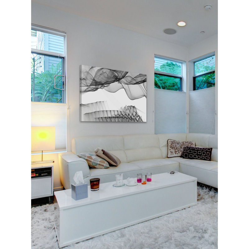 «Abstract Black and White 17-19-50» par Irena Orlov, reproduction d'art sur toile tendue, 40 po x 60 po