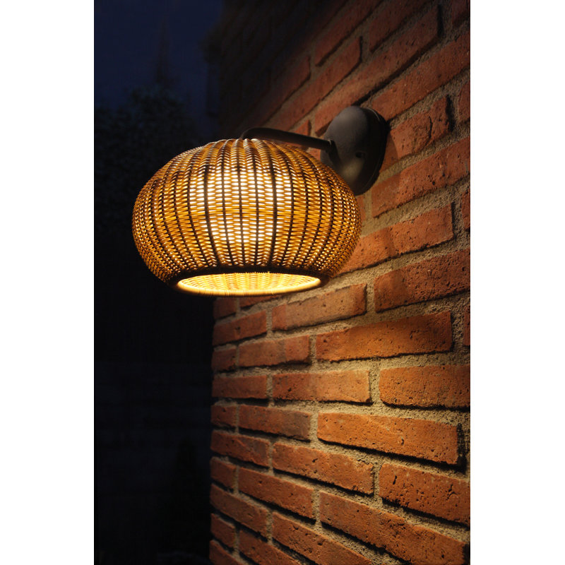 Garota LED Outdoor Armed Sconce, Graphite Brown