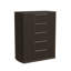 Commode 5 tiroirs Rimmer en brun foncé