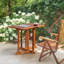 3 pi. Table de patio pliante brune en bois