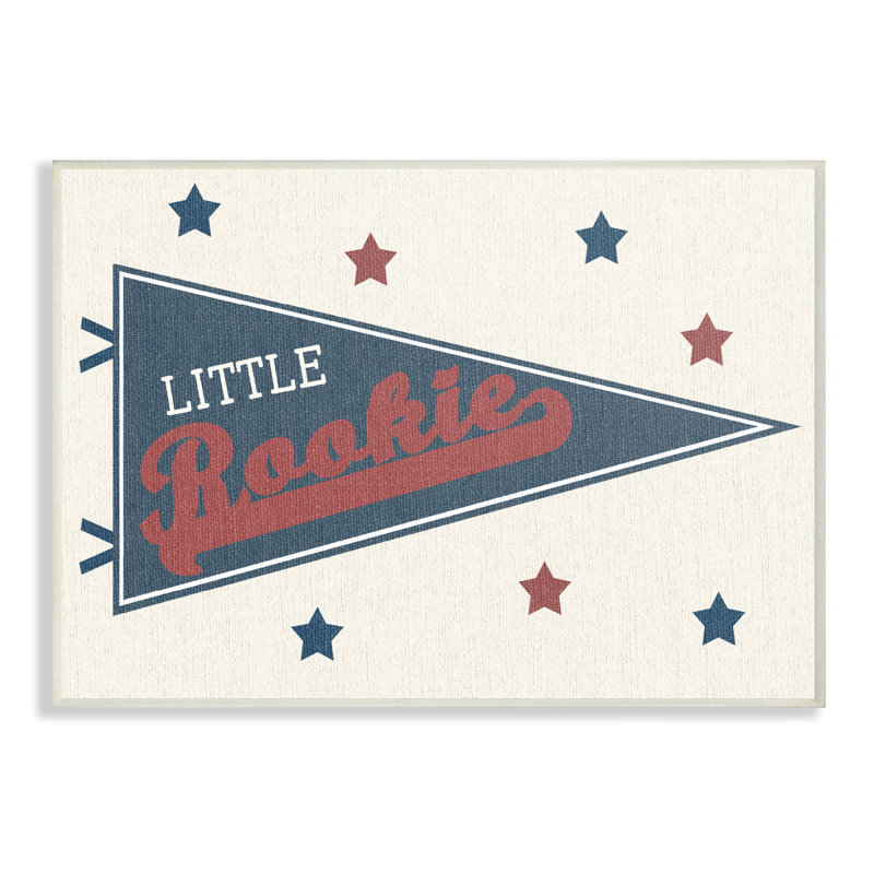 « little rookie flamme », art textuel, H 10 po x l 15 po, Plaque murale
