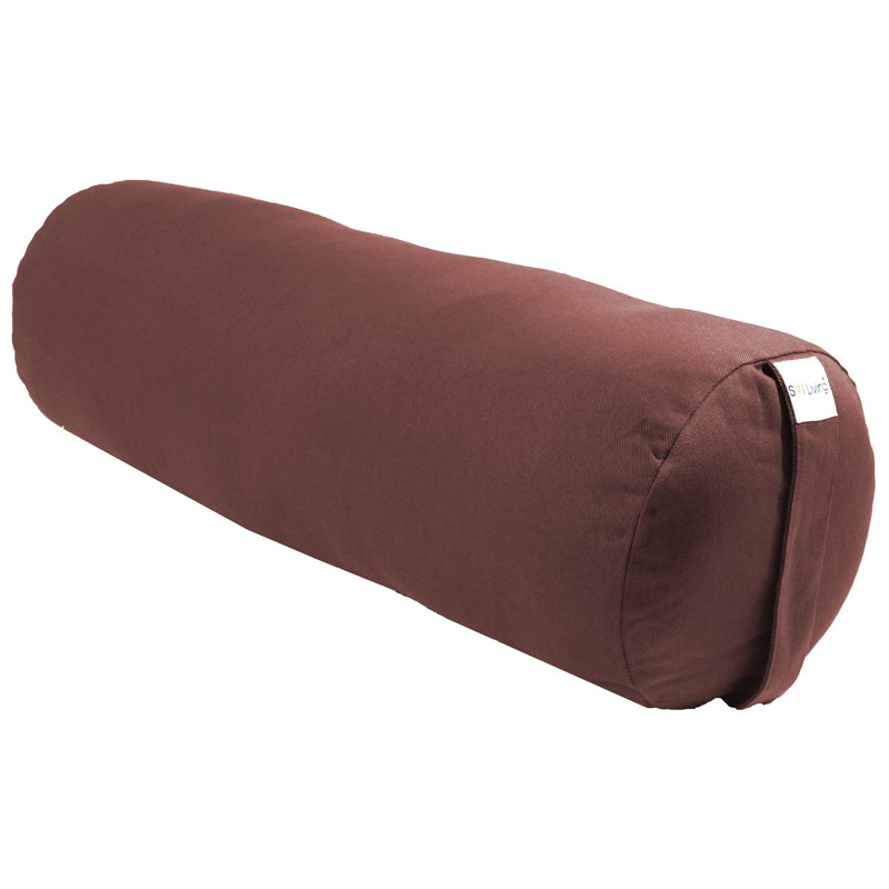 Cotton Throw Pillow, 10" x 28", Brown
