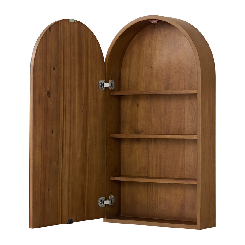 Armoire à pharmacie à fixation en surface en noyer de 20 po Beyka, Noyer