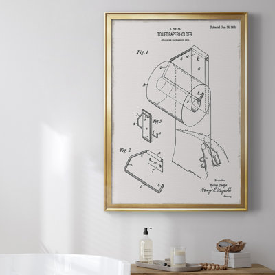 " Toilet Paper Patent " Painting Print