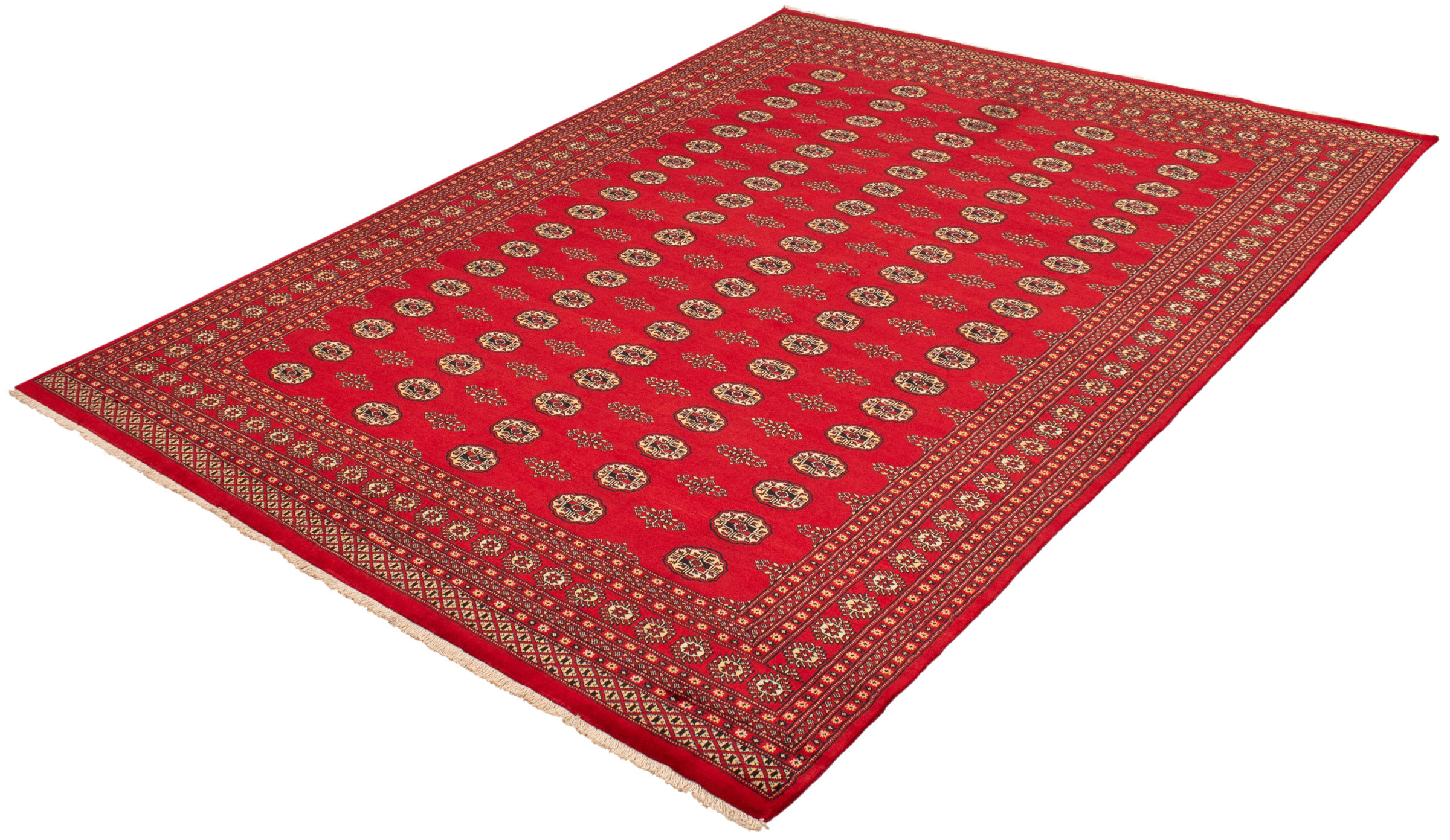 Isabelline Finest Peshawar Bokhara Dark Red Rug 8'10