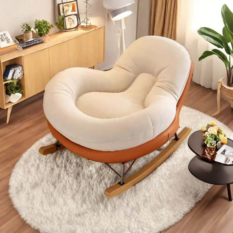 Chaise berçante simple, simple et confortable, Orange