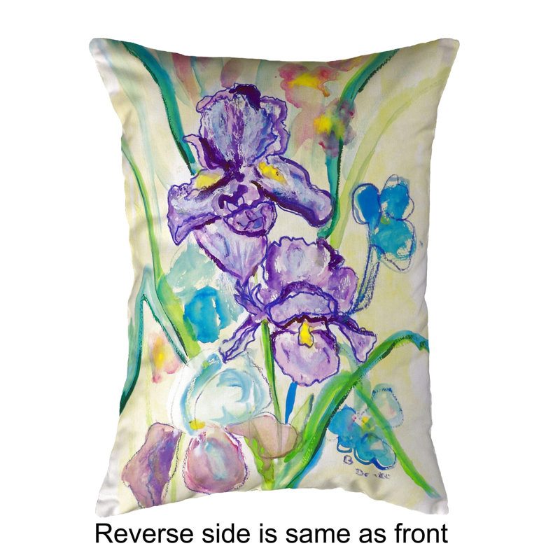  Housse de coussin rectangulaire et insert Two Irises