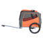 Remorque orange pour chien avec roues à dégagement rapide et attache universelle, transporteur pour animaux pliable