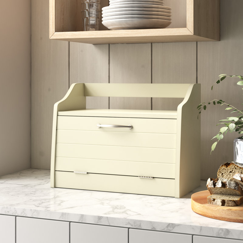 Wood Food Storage Container, Creamy Yellow